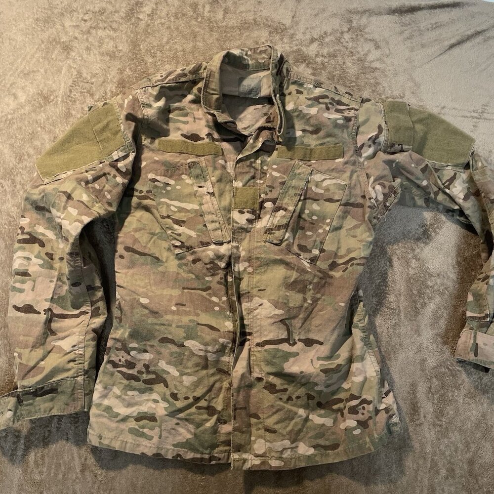 Army Combat Uniform Coat Adult Size Small Long OCP Multicam Camo Full Zip